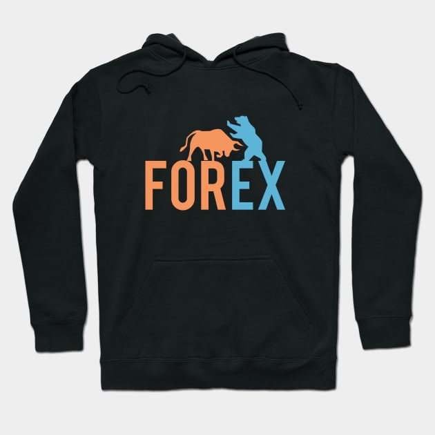 Bull vs Bear Forex market Hoodie by cypryanus